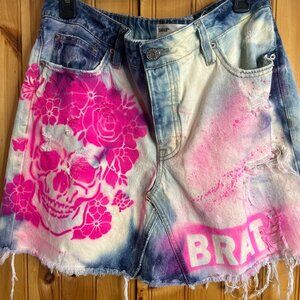 Garbage Denim Skirt - Upcycled